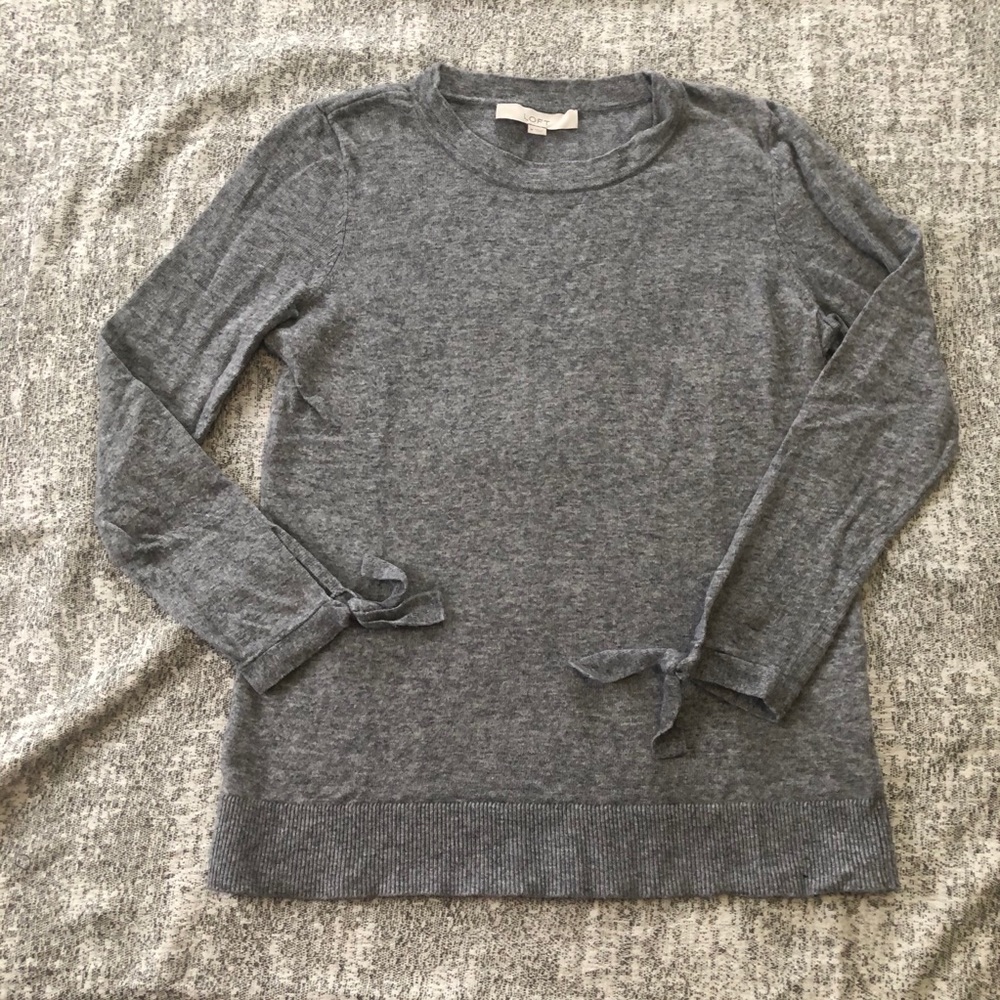 Loft Tie Sleeve Sweater